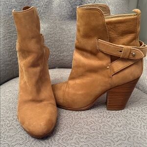 rag & bone Camel Leather Ankle Boots